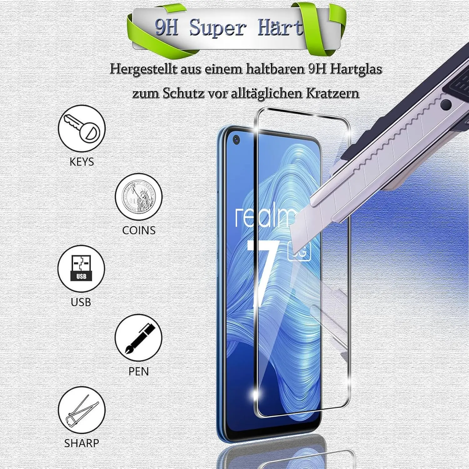 2PCS Tempered Glass for Realme - Realme C67 评论和价格