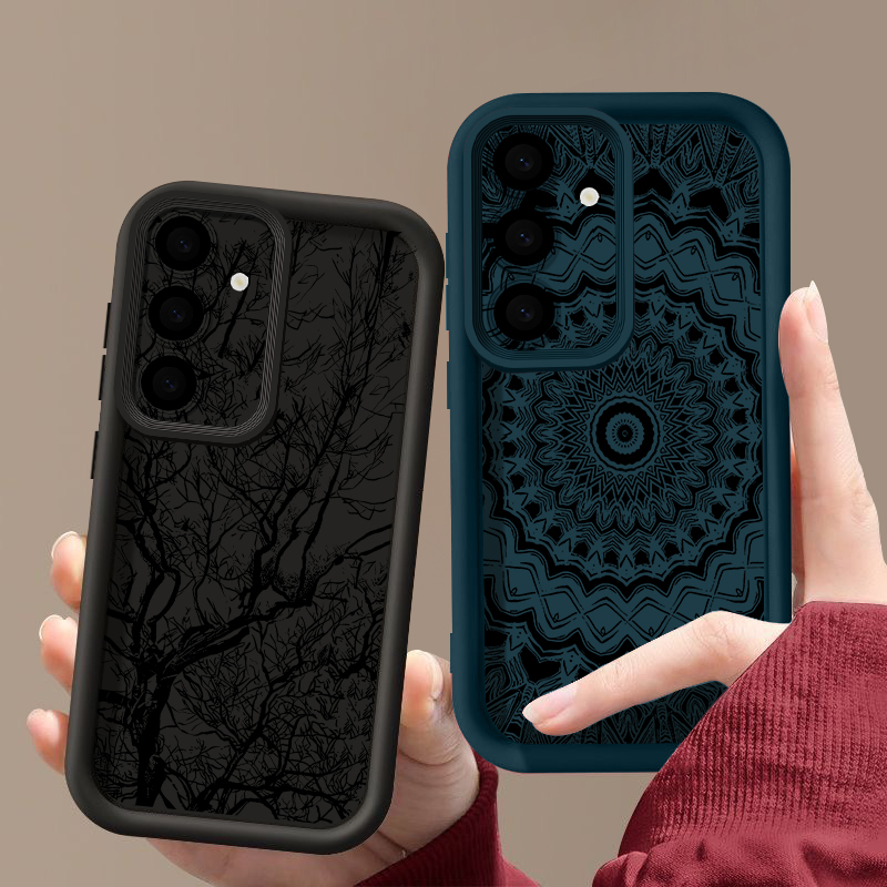 Retro Flower Totem Pattern Cas - Samsung Galaxy A55 评论和价格