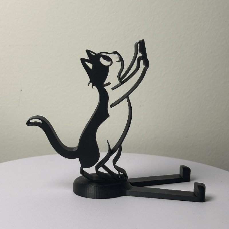 Abstract Hollow Line Cat Phone - Useful Tablet Accessories 评论和价格
