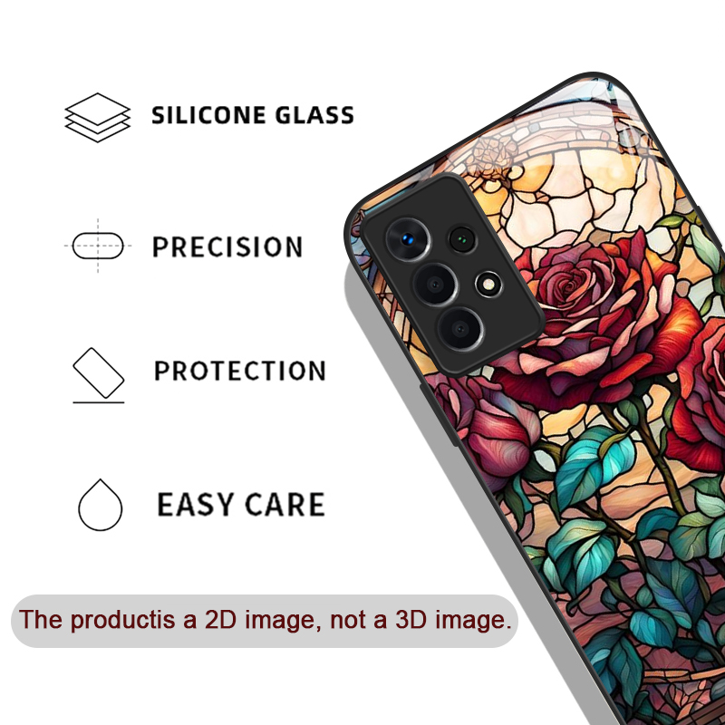 Art Colorful Glass Style Rose  - Samsung Galaxy A55 评论和价格