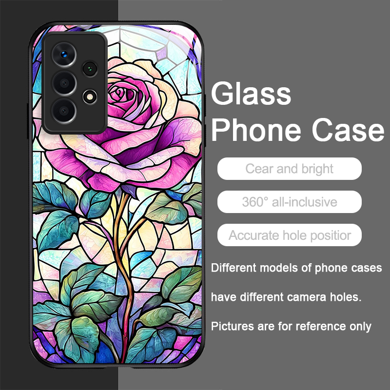 Art Colorful Glass Style Rose  - Samsung Galaxy A55 评论和价格
