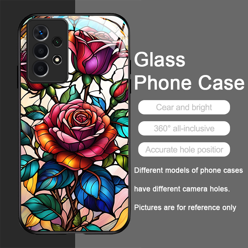 Art Colorful Glass Style Rose  - Samsung Galaxy A55 评论和价格